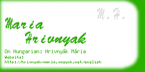 maria hrivnyak business card